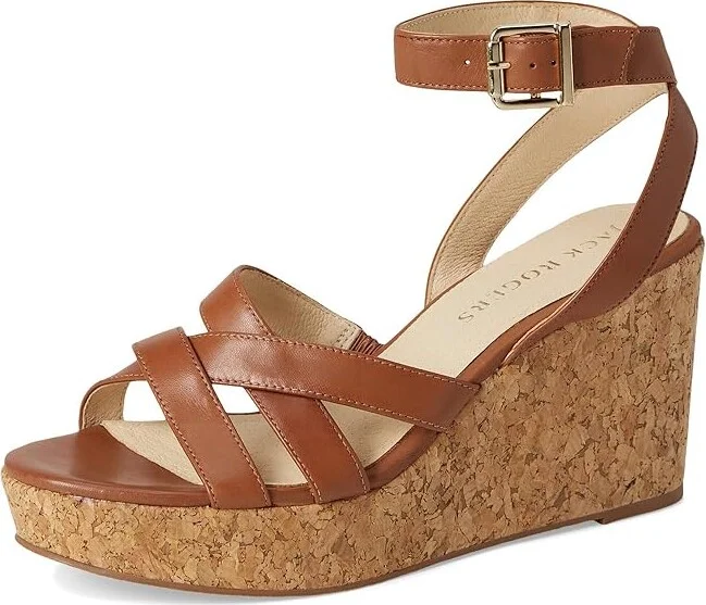 Jack Rogers Pippa Wedge Women's Wedge Shoes Cognac : 11 M, Leather/Rubber - Image 5