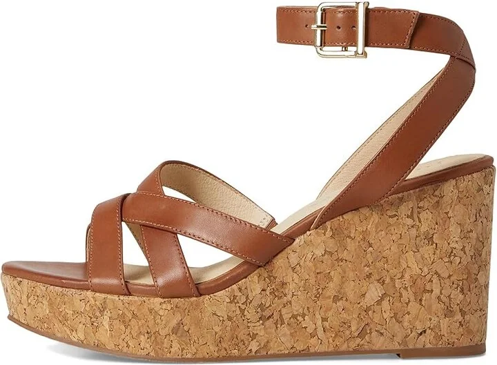 Jack Rogers Pippa Wedge Women's Wedge Shoes Cognac : 11 M, Leather/Rubber - Image 6