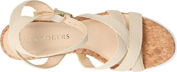 Jack Rogers Pippa Wedge Women's Wedge Shoes Natural : 8 M, Leather/Rubber - Image 2