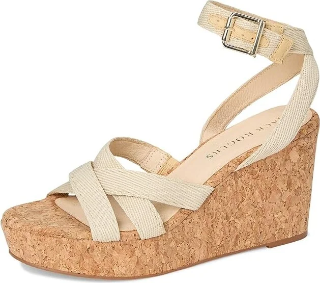 Jack Rogers Pippa Wedge Women's Wedge Shoes Natural : 8 M, Leather/Rubber - Image 5