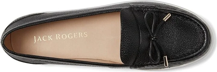 Jack Rogers Remy Weekend Flat Women's Shoes Black : 10 M, Leather - Image 2
