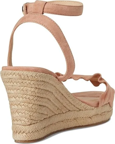 Jack Rogers Rozette Ruffle Wedge - Suede Women's Wedge Shoes Toast : 11 M, Leather - Image 4