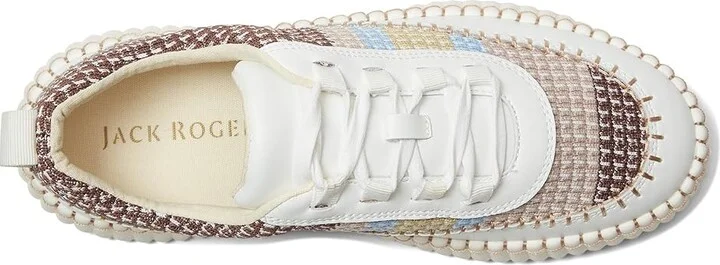Jack Rogers Sealine Sneakers Women's Shoes Desert Sand : 9 M, Leather - Image 2