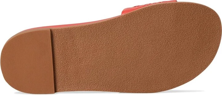 Jack Rogers Somerset Slide - Nappa/Raffia Women's Sandals Fire Red/Fire Red : 6 M, Leather - Image 3