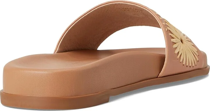 Jack Rogers Somerset Slide - Nappa/Raffia Women's Sandals Fire Red/Fire Red : 6 M, Leather - Image 10