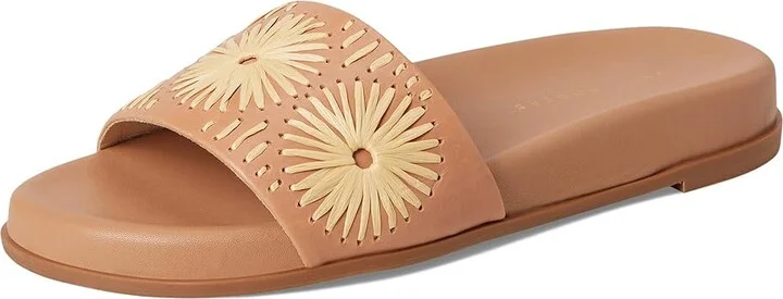 Jack Rogers Somerset Slide - Nappa/Raffia Women's Sandals Fire Red/Fire Red : 6 M, Leather - Image 11
