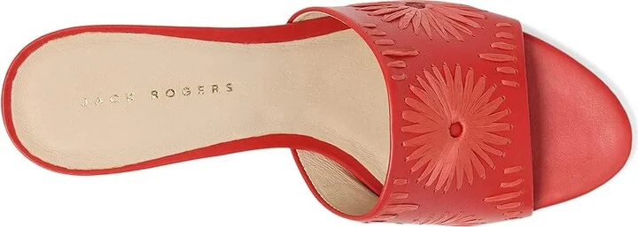 Jack Rogers Susie Sandal - Nappa/Raffia Women's Dress Sandals Fire Red/Fire Red : 6.5 M, Leather - Image 2