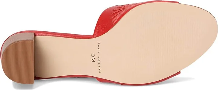 Jack Rogers Susie Sandal - Nappa/Raffia Women's Dress Sandals Fire Red/Fire Red : 6.5 M, Leather - Image 3