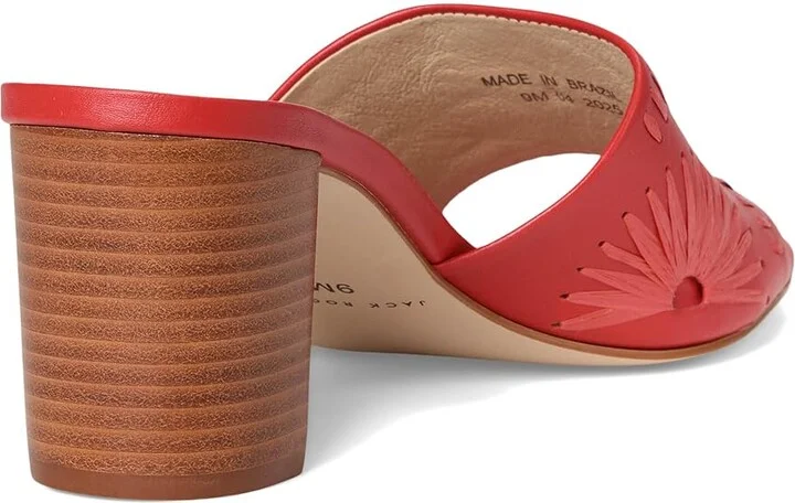 Jack Rogers Susie Sandal - Nappa/Raffia Women's Dress Sandals Fire Red/Fire Red : 6.5 M, Leather - Image 4