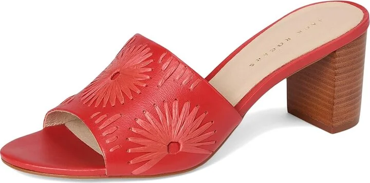Jack Rogers Susie Sandal - Nappa/Raffia Women's Dress Sandals Fire Red/Fire Red : 6.5 M, Leather - Image 5