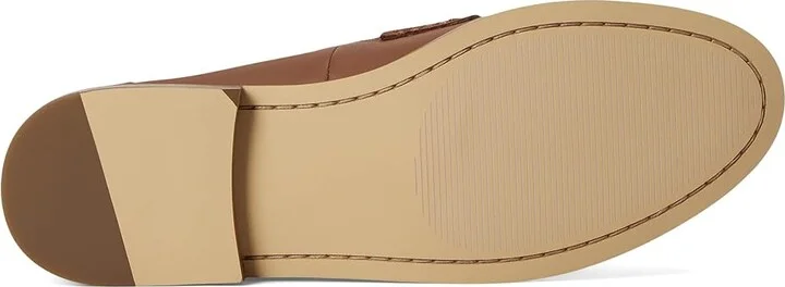 Jack Rogers Tipson Penny Loafers - Leather Women's Flat Shoes Luggage/Ivory : 7 M, Leather/Rubber - Image 3