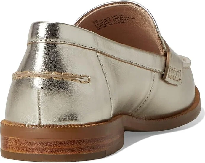 Jack Rogers Tipson Penny Loafers - Leather Women's Flat Shoes Luggage/Ivory : 7 M, Leather/Rubber - Image 10