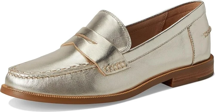 Jack Rogers Tipson Penny Loafers - Leather Women's Flat Shoes Luggage/Ivory : 7 M, Leather/Rubber - Image 11