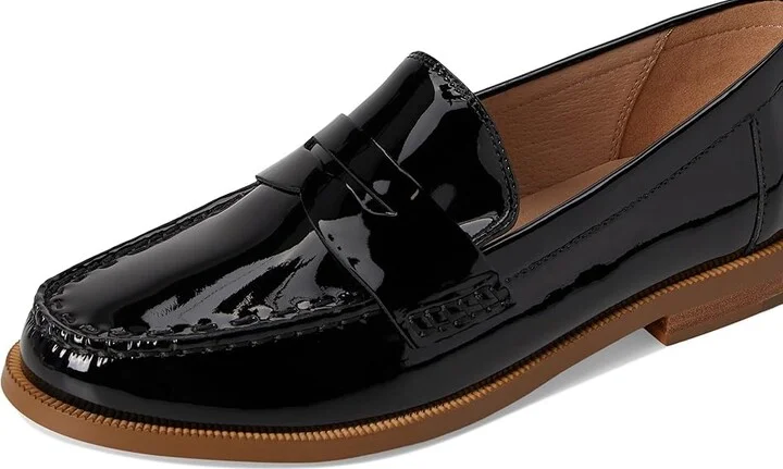 Jack Rogers Tipson Penny Loafers - Patent Women's Flat Shoes Black : 7 M, Leather/Rubber - Image 7