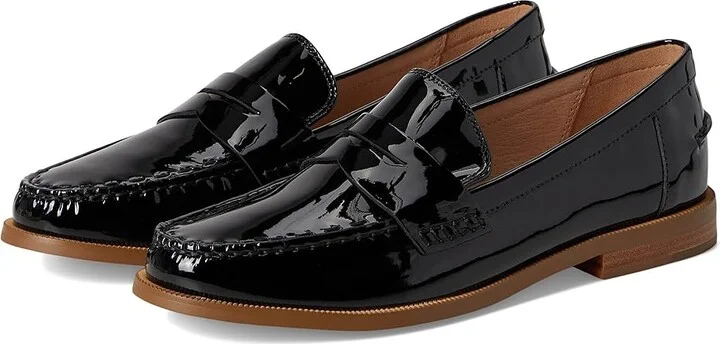 Jack Rogers Tipson Penny Loafers - Patent Women's Flat Shoes Black : 7 M, Leather/Rubber