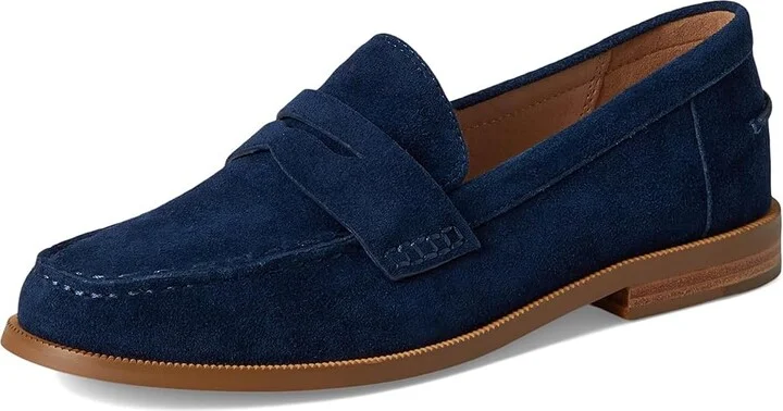 Jack Rogers Tipson Penny Loafers - Suede Women's Flat Shoes Midnight : 8.5 M, Leather - Image 5