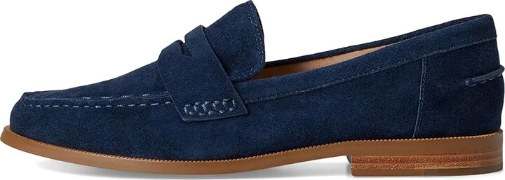 Jack Rogers Tipson Penny Loafers - Suede Women's Flat Shoes Midnight : 8.5 M, Leather - Image 6