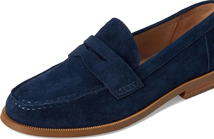 Jack Rogers Tipson Penny Loafers - Suede Women's Flat Shoes Midnight : 8.5 M, Leather - Image 7
