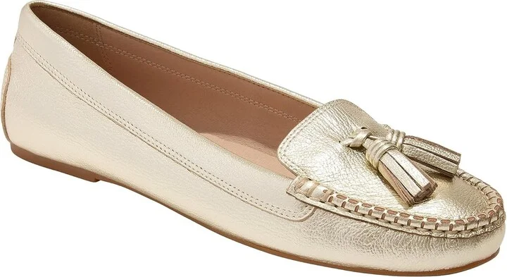 Jack Rogers Women's Melnick Tassel Moc-Leather Platinum Moccasin