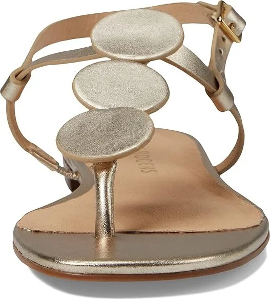 Jack Rogers Worth Flat Sandal Women's Shoes Platinum : 10 M, Leather - Image 2