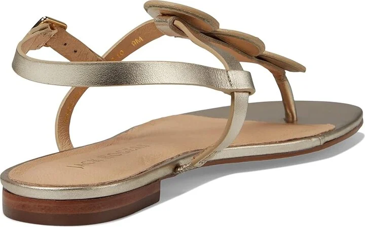 Jack Rogers Worth Flat Sandal Women's Shoes Platinum : 10 M, Leather - Image 4