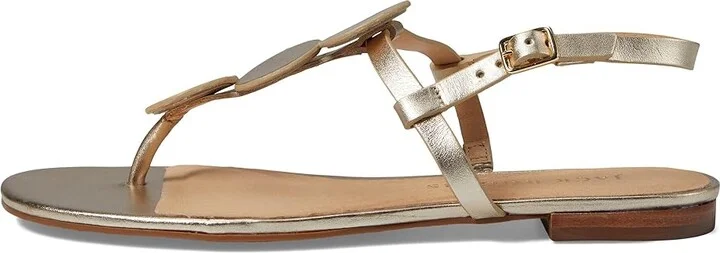 Jack Rogers Worth Flat Sandal Women's Shoes Platinum : 10 M, Leather - Image 5