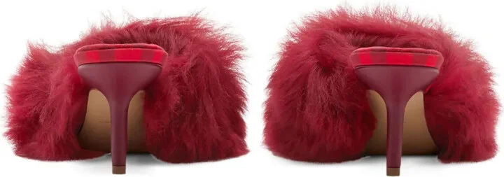 Jackie 65mm shearling sandals - Image 3