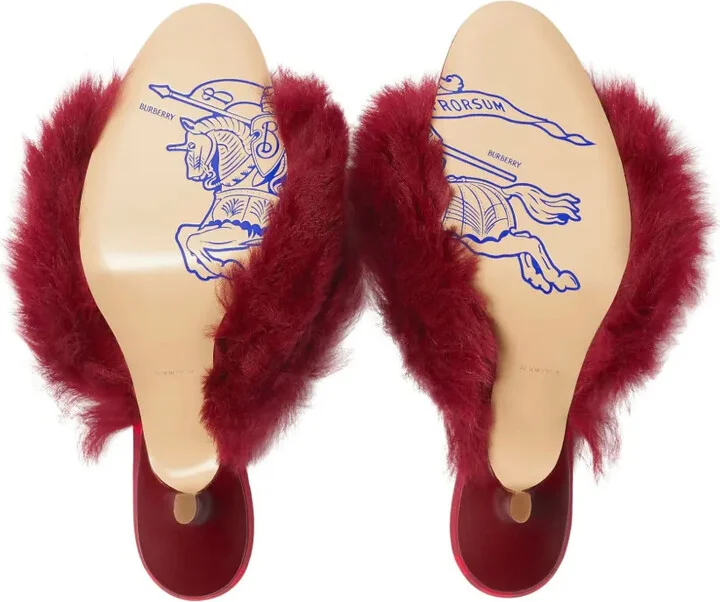 Jackie 65mm shearling sandals - Image 5