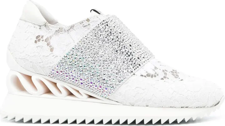 Jackie crystal-embellished sneakers