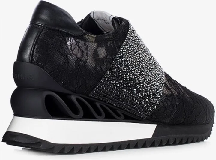 Jackie Wave Crystal Lace Sneakers - Image 2