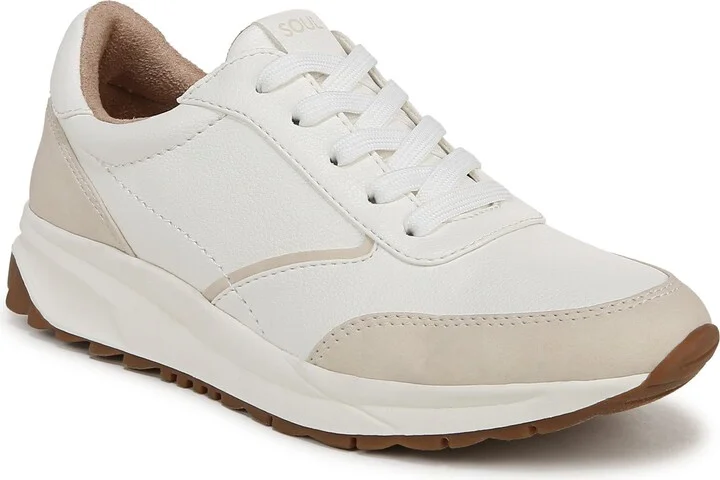 WHITE / BEIGE FAUX LEATHER