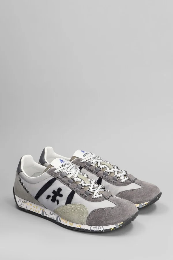 Jackyx Sneakers In Grey Suede And Fabric - Image 2