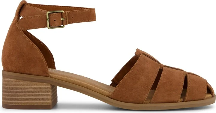 Jaclyn Fisherman Heel Amber Kid Suede