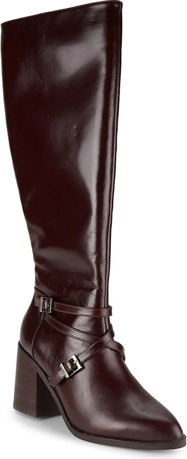 Jacoby 83MM Block Heel Leather Knee Boots - Image 2