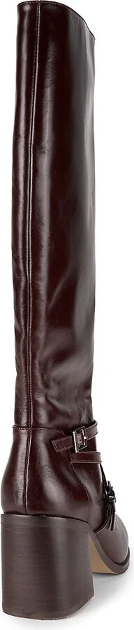 Jacoby 83MM Block Heel Leather Knee Boots - Image 3