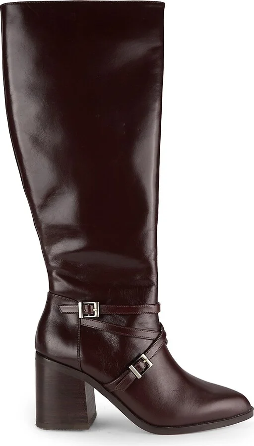 Jacoby 83MM Block Heel Leather Knee Boots