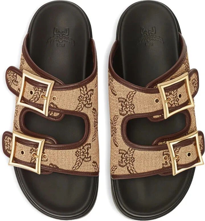 Jacquard Buckle-Fastening Sandals - Image 3