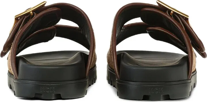 Jacquard Buckle-Fastening Sandals - Image 4