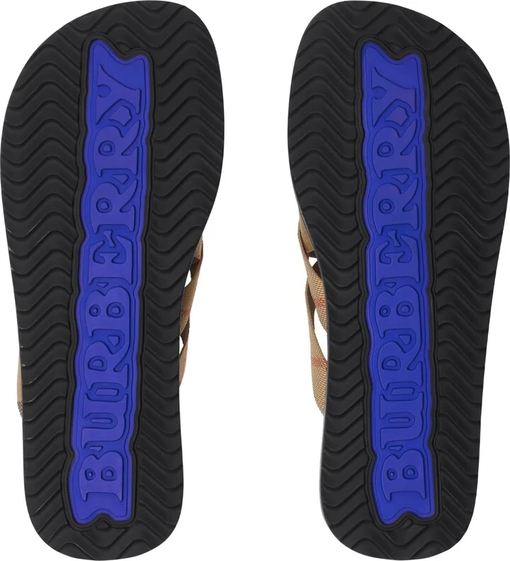 Jacquard Check Crisscross Slide Sandal - Image 5