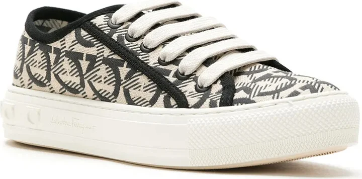 jacquard Gancini lace-up sneakers - Image 2