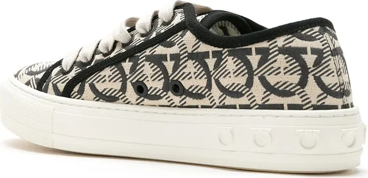 jacquard Gancini lace-up sneakers - Image 3