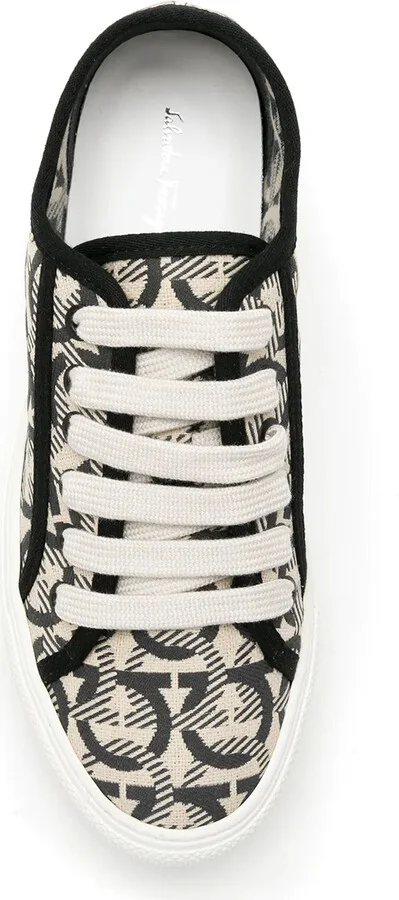 jacquard Gancini lace-up sneakers - Image 4