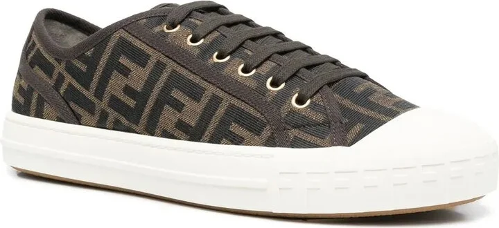 Jacquard-Logo Low-Top Sneakers - Image 2