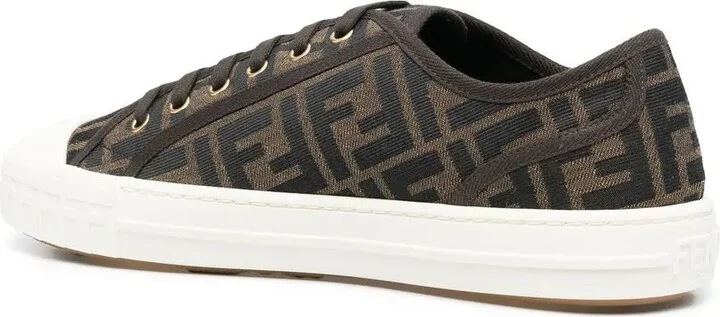 Jacquard-Logo Low-Top Sneakers - Image 3