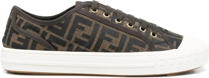 Jacquard-Logo Low-Top Sneakers