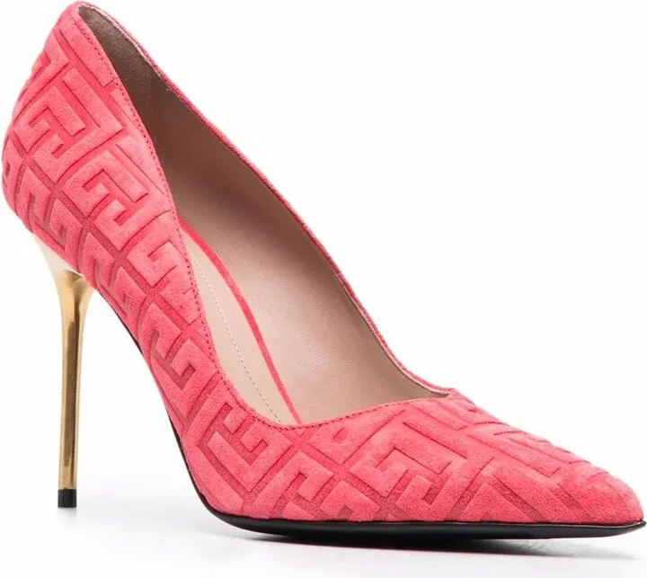 Jacquard-Logo Pointed Pumps - Image 2