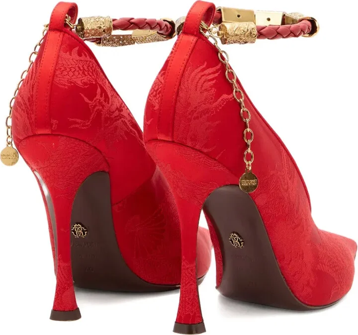 Jacquard-Motif Jewel-Strap Pumps - Image 4