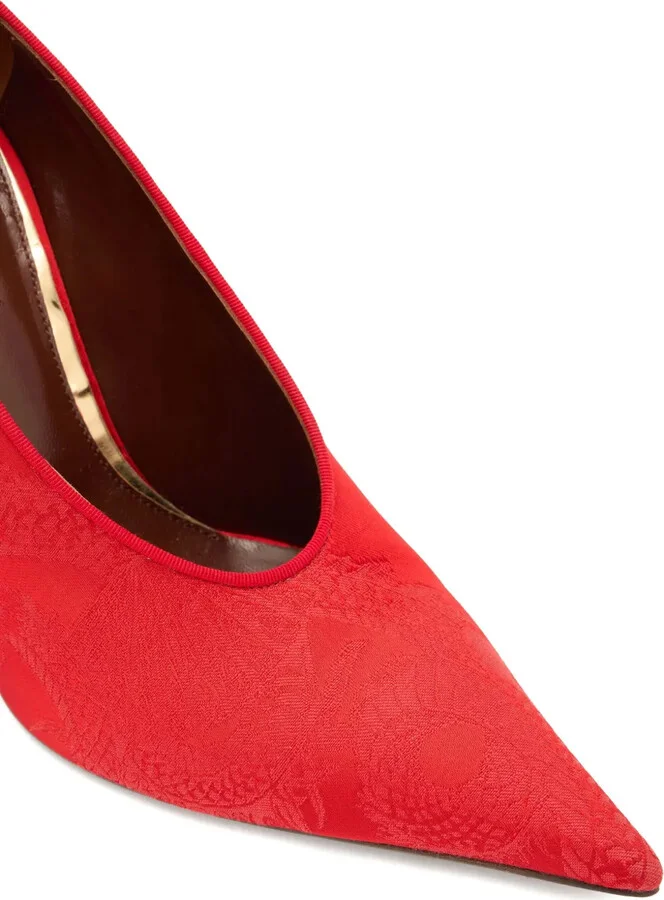 Jacquard-Motif Jewel-Strap Pumps - Image 5