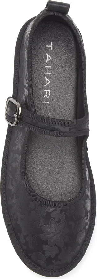Jacquard Satin Mary Jane Flat - Image 5