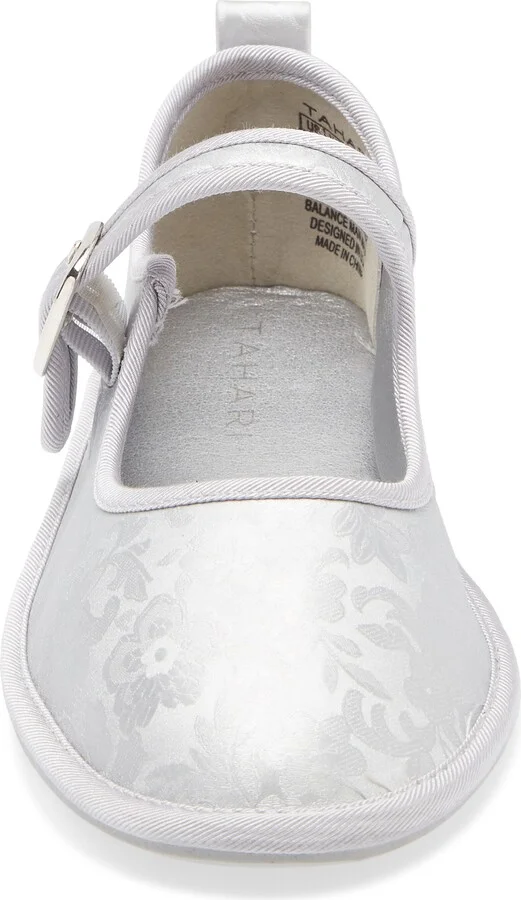 Jacquard Satin Mary Jane Flat - Image 9